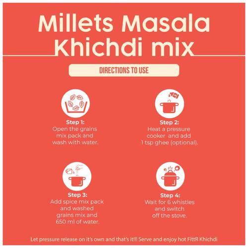 FittR Bites Millets Khichdi Mix - Ready To Cook, 200 g Box-6.webp